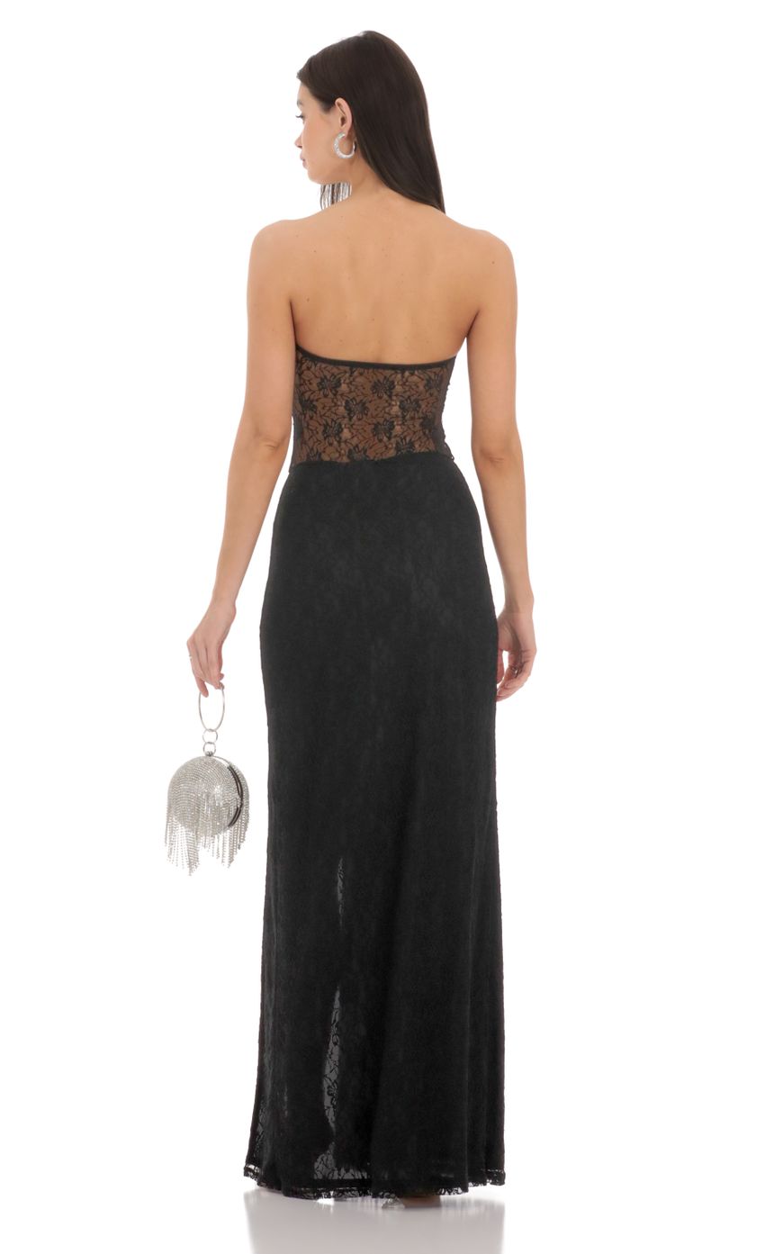 Picture Lace Cutout Strapless Maxi Dress in Black. Source: https://media-img.lucyinthesky.com/data/Feb24/850xAUTO/c5448e85-5571-46a6-8f27-823633d35471.jpg