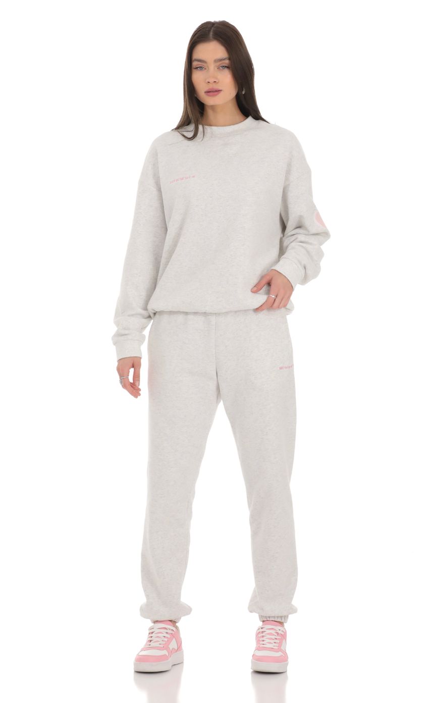 Picture Heart Cinched Sweatpants in Grey. Source: https://media-img.lucyinthesky.com/data/Feb24/850xAUTO/c9838ca5-2e0a-4557-9312-f720a232616e.jpg