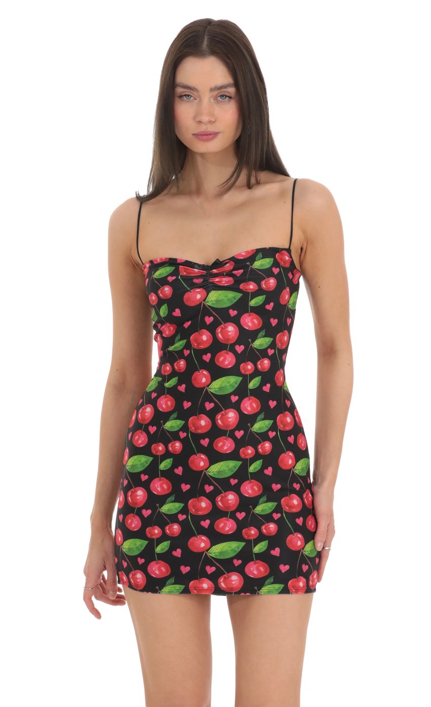 Picture Cherry Print Bodycon Dress in Black. Source: https://media-img.lucyinthesky.com/data/Feb24/850xAUTO/d84db69d-ce2d-41d1-b789-7e0b077e9cb3.jpg