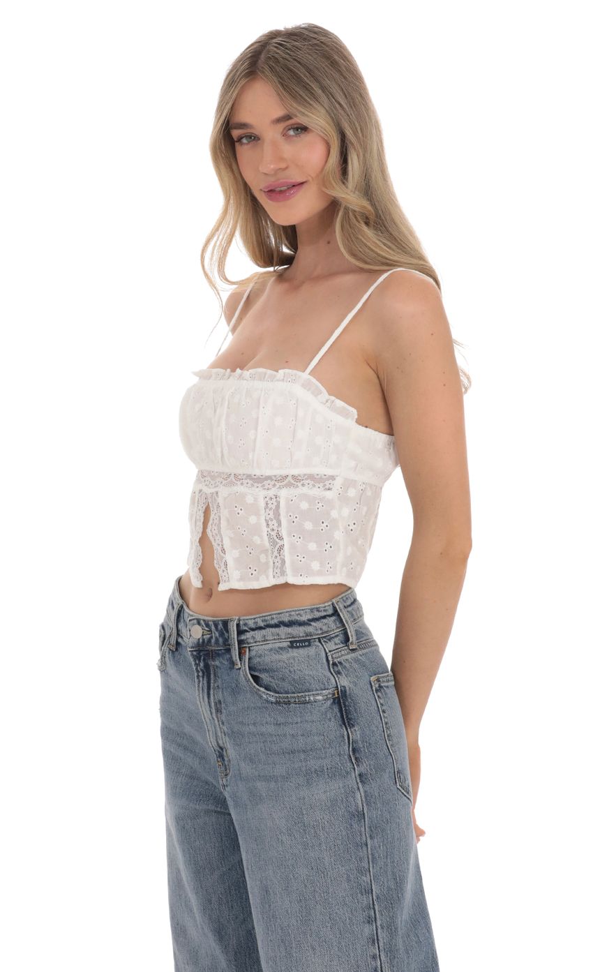 Picture Babydoll Crop Top in White. Source: https://media-img.lucyinthesky.com/data/Feb24/850xAUTO/e395a0e2-395d-4cbd-947c-ee3d22e7ab91.jpg