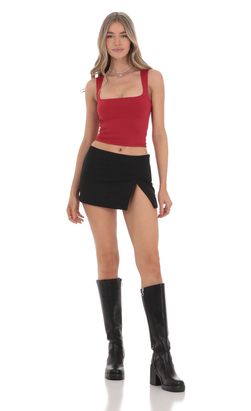 Picture Scoop Neck Tank Top in Red. Source: https://media-img.lucyinthesky.com/data/Feb24/850xAUTO/e67d8bb5-aec8-48a6-a697-37cea14d4929.jpg