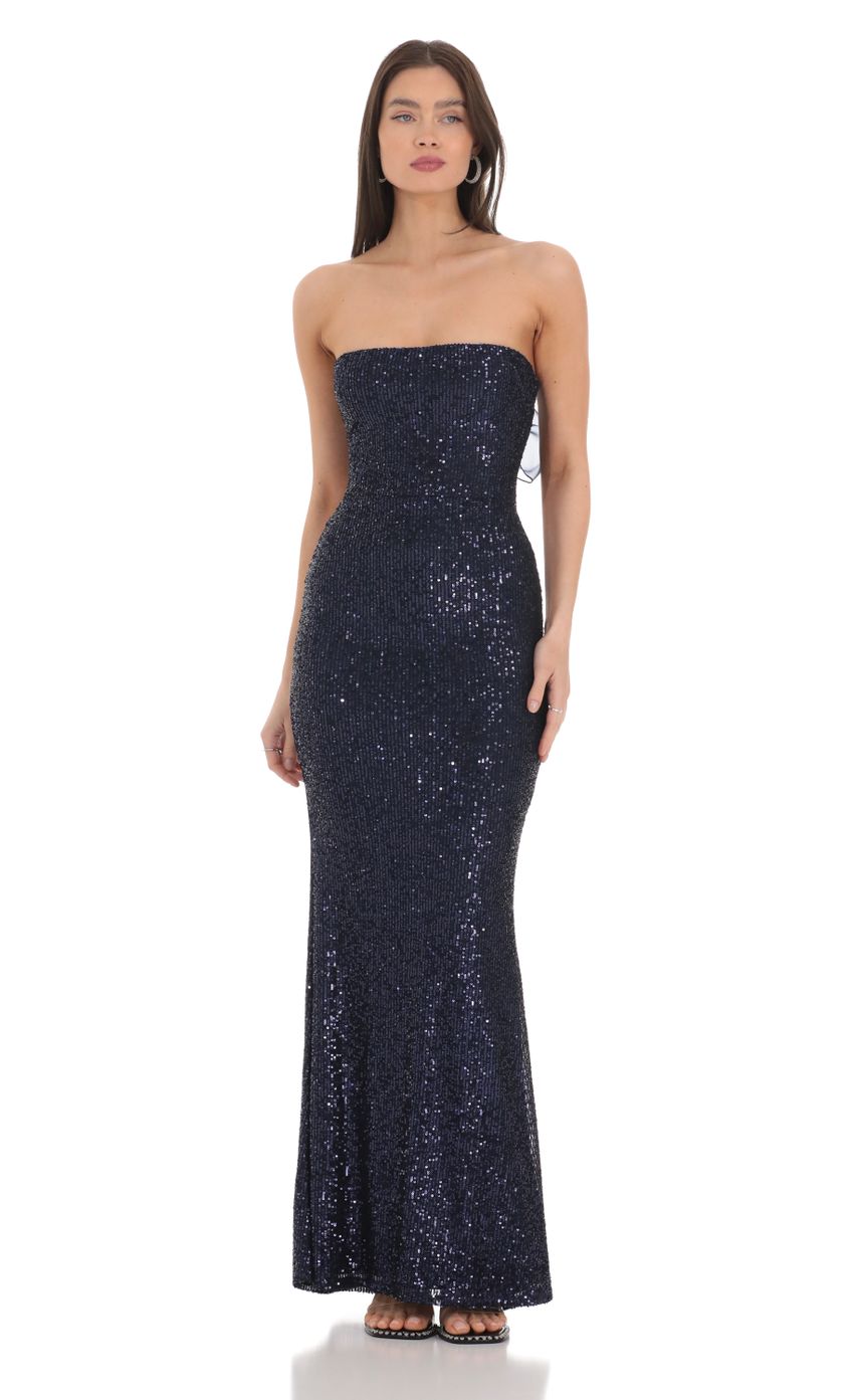 Picture Sequin Strapless Maxi Dress in Navy. Source: https://media-img.lucyinthesky.com/data/Feb24/850xAUTO/e6e38a69-3b64-4497-8d7c-79aad2f194fa.jpg