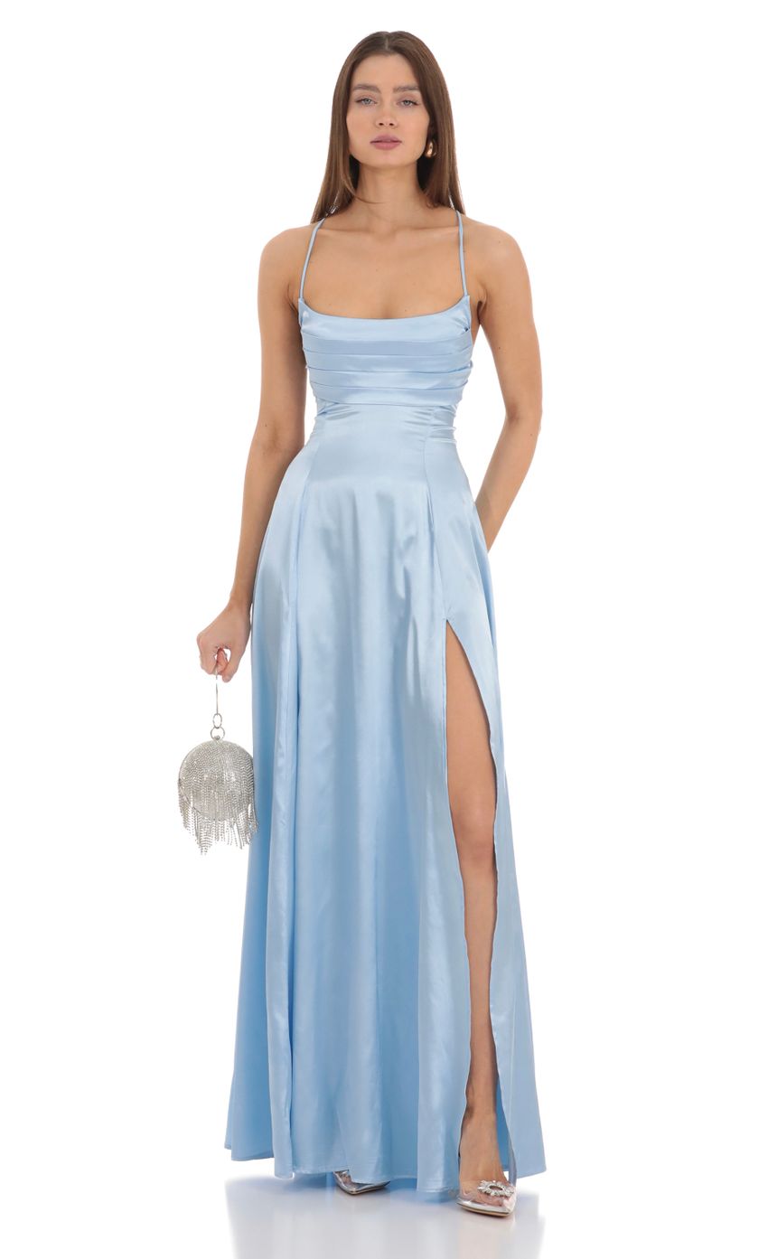Picture Pleated Maxi Dress in Light Blue. Source: https://media-img.lucyinthesky.com/data/Feb24/850xAUTO/e84d3faf-2727-446b-8b15-44060e7e3bbe.jpg