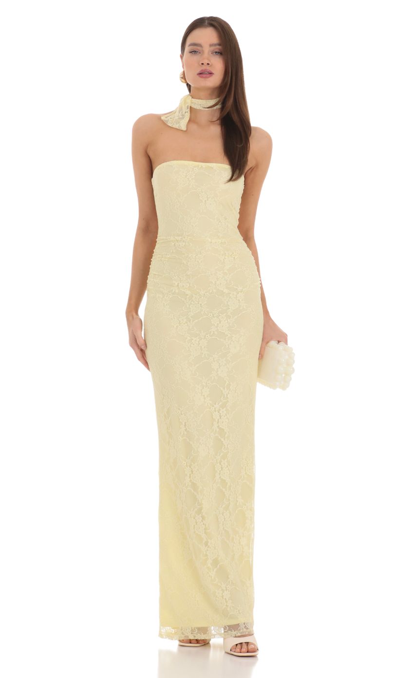 Picture Scarf Lace Maxi Dress in Yellow. Source: https://media-img.lucyinthesky.com/data/Feb24/850xAUTO/f76fbc95-5b18-47be-9011-d168457b4d76.jpg