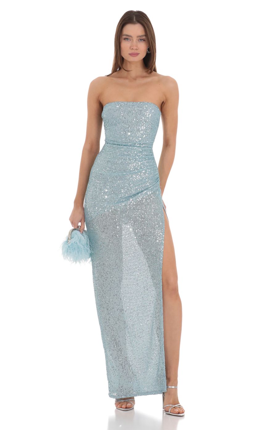 Picture Sequin Strapless Maxi Dress in Blue. Source: https://media-img.lucyinthesky.com/data/Feb24/850xAUTO/fb301ba7-c9d9-4da9-b32f-af30bf36dd4a.jpg