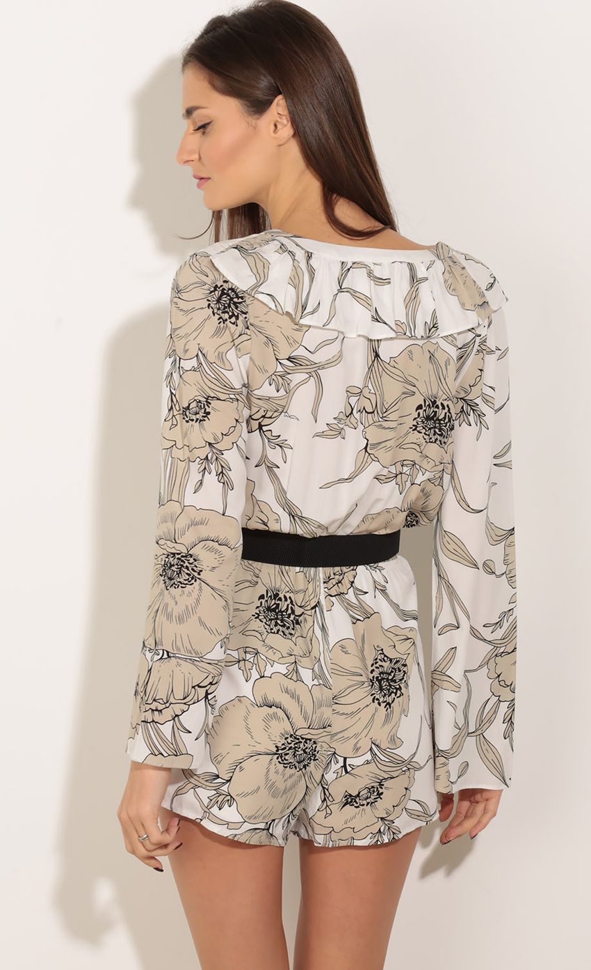 Picture Forest Floral Playsuit In Cream. Source: https://media-img.lucyinthesky.com/data/Jan16_1/850xAUTO/0Y5A1035.JPG