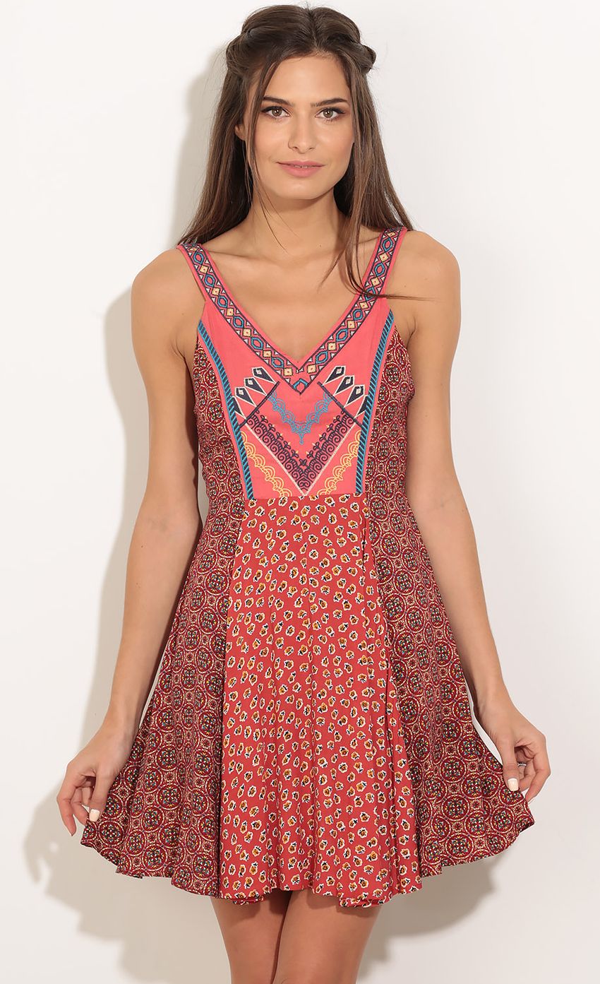 Picture Bohemian Inspired A-Line Dress In Red. Source: https://media-img.lucyinthesky.com/data/Jan16_2/850xAUTO/0Y5A1342.JPG