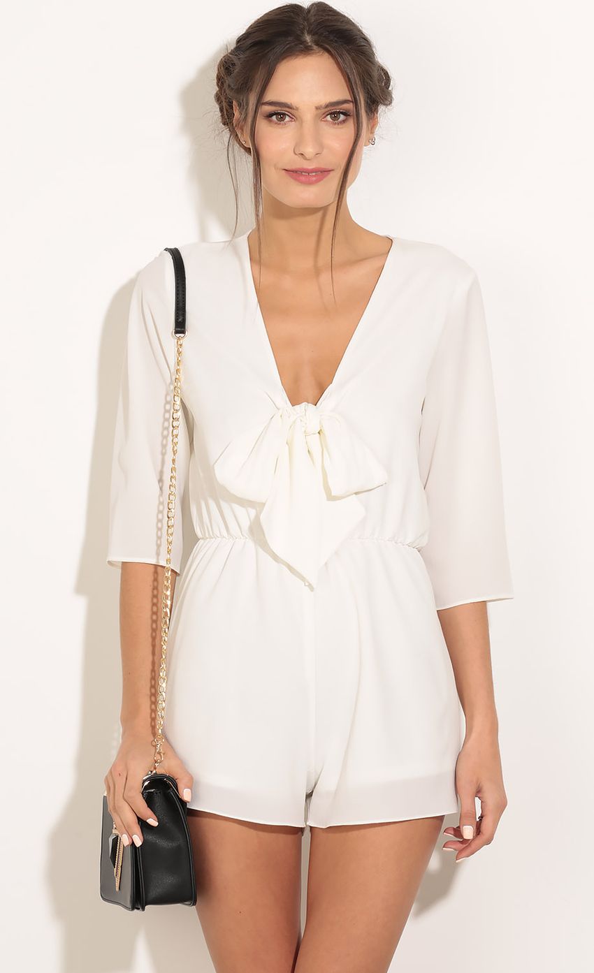 Picture Tie-Up Romper In White. Source: https://media-img.lucyinthesky.com/data/Jan16_2/850xAUTO/0Y5A3130.JPG