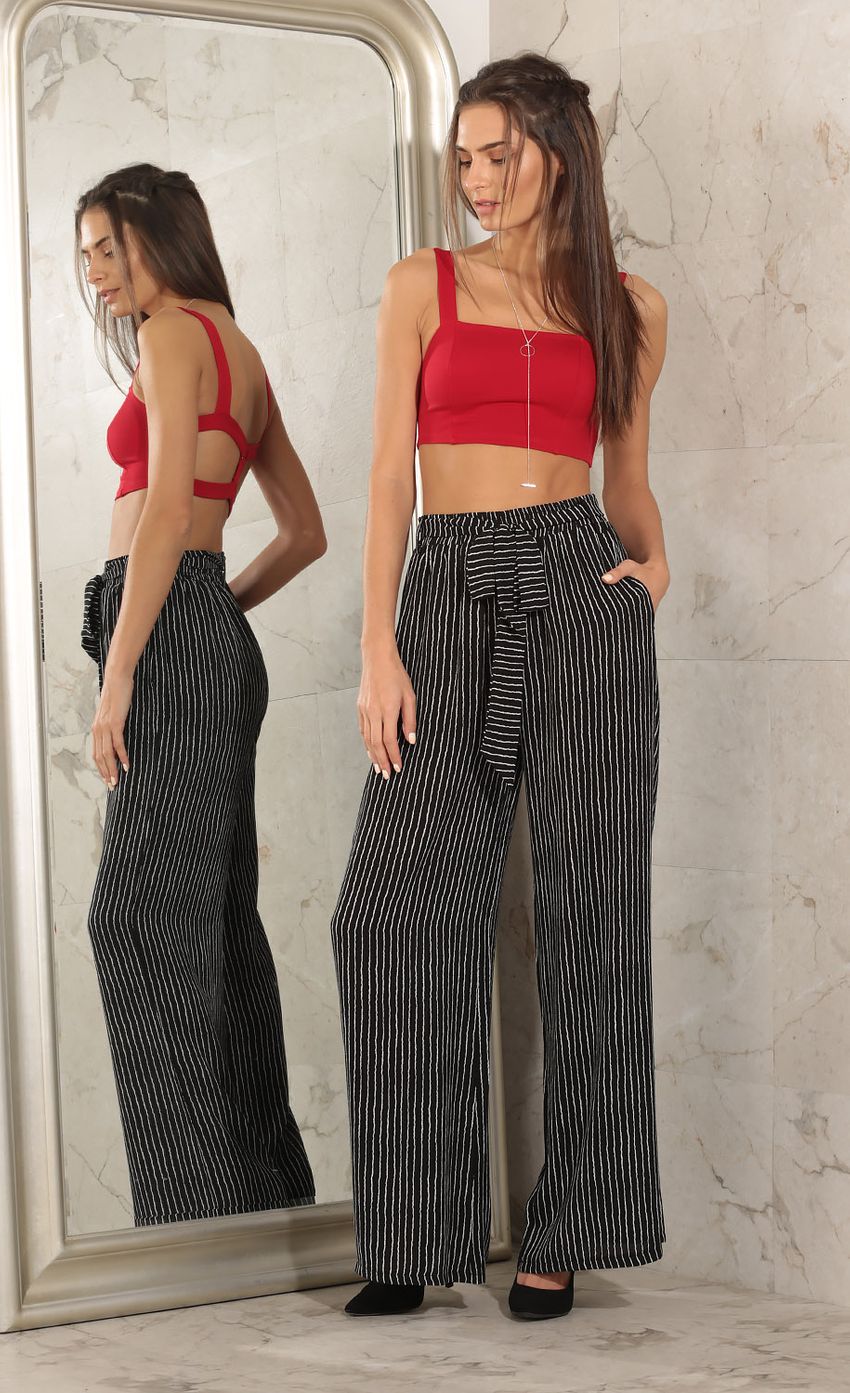 Picture Stripe Wide Leg Pants In Black. Source: https://media-img.lucyinthesky.com/data/Jan16_2/850xAUTO/0Y5A7258.JPG