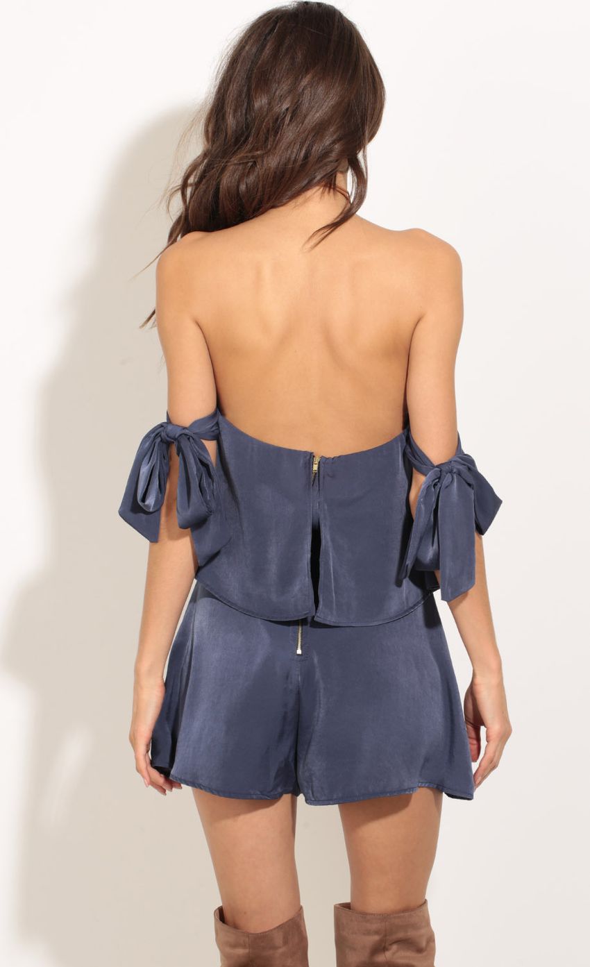 Picture Layered Satin Romper In Navy Blue. Source: https://media-img.lucyinthesky.com/data/Jan17_1/850xAUTO/0Y5A9829.JPG