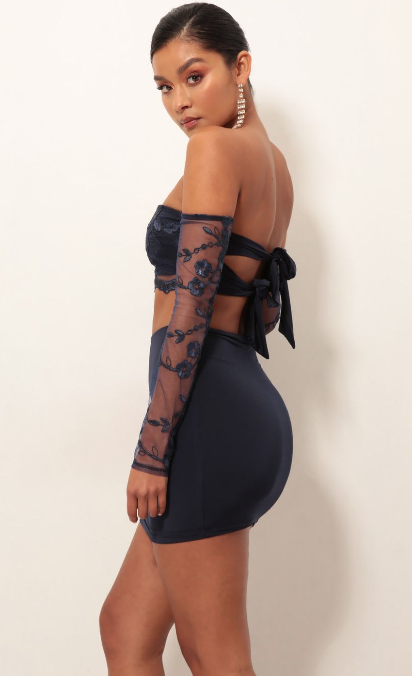 Picture Lace Sleeve Set in Navy. Source: https://media-img.lucyinthesky.com/data/Jan19_1/850xAUTO/0Y5A4524.JPG