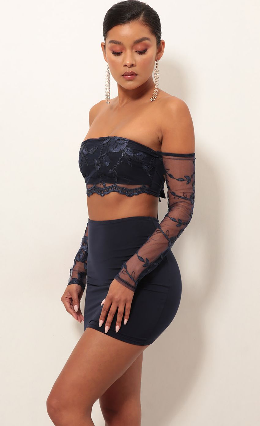 Picture Lace Sleeve Set in Navy. Source: https://media-img.lucyinthesky.com/data/Jan19_1/850xAUTO/0Y5A4528.JPG