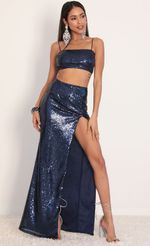 Picture Sequin Maxi Set in Navy. Source: https://media-img.lucyinthesky.com/data/Jan20_2/150xAUTO/781A31611.JPG