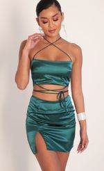 Picture Satin Slit Set in Hunter Green. Source: https://media-img.lucyinthesky.com/data/Jan20_2/150xAUTO/781A4027.JPG