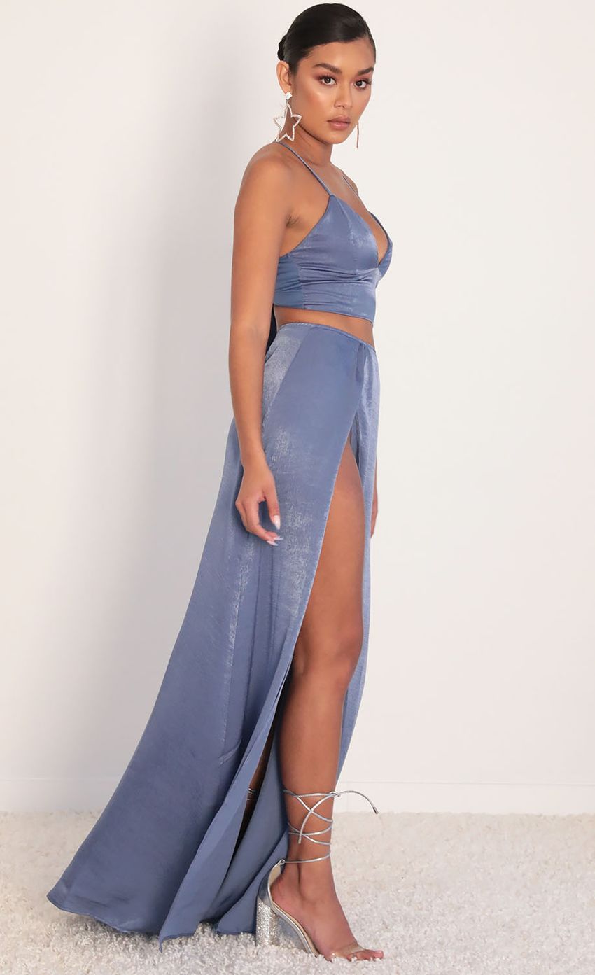 Picture Satin Maxi Set in Palace Blue. Source: https://media-img.lucyinthesky.com/data/Jan20_2/850xAUTO/781A0760.JPG