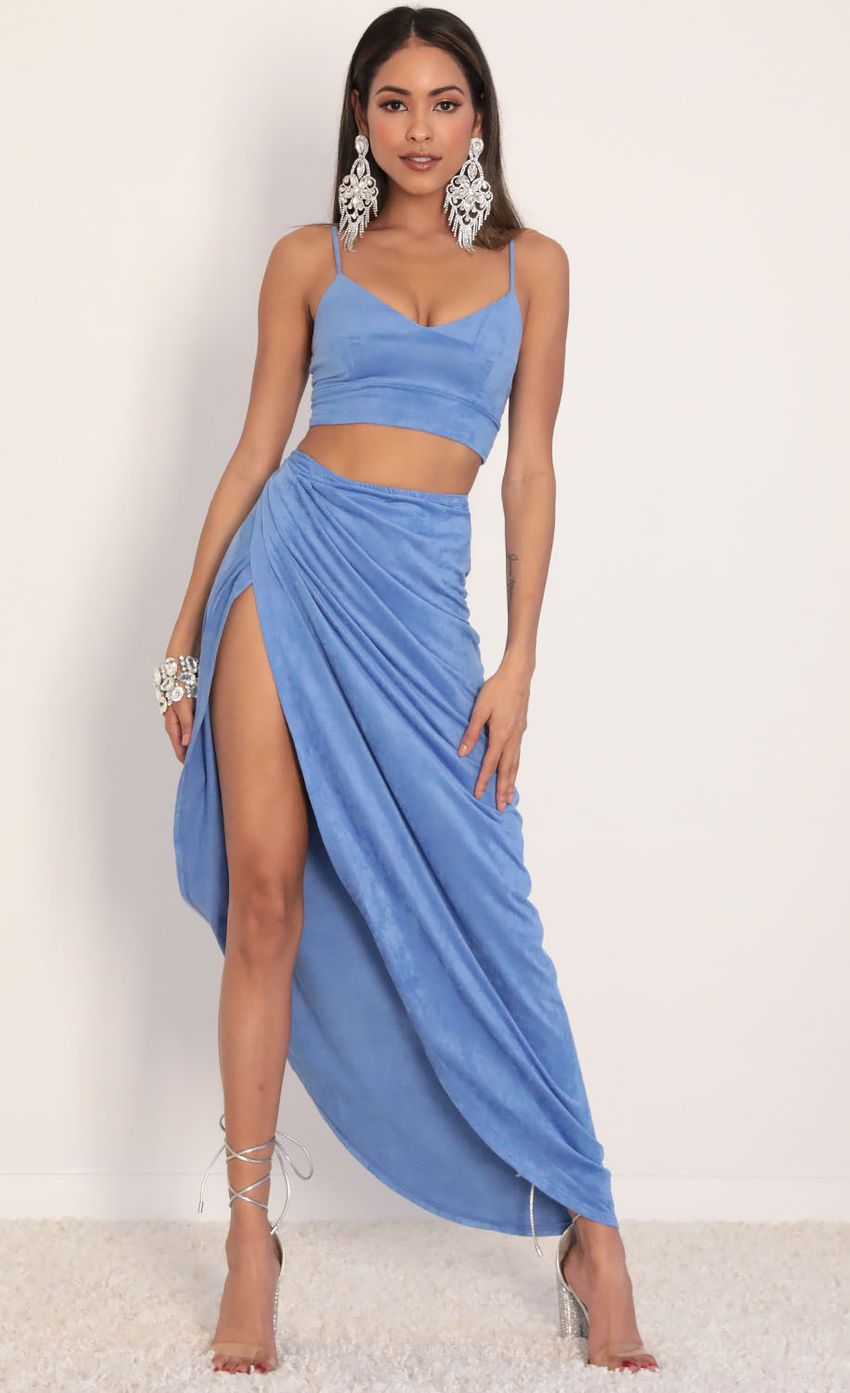 Picture Sicily Suede Luxe Maxi Set in Porcelain Blue. Source: https://media-img.lucyinthesky.com/data/Jan20_2/850xAUTO/781A3302.JPG