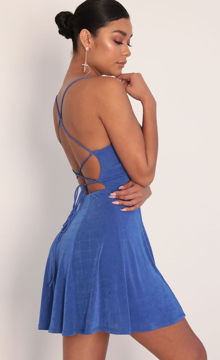 Picture Front Twist Dress in Royal Blue. Source: https://media-img.lucyinthesky.com/data/Jan20_2/850xAUTO/781A8117.JPG