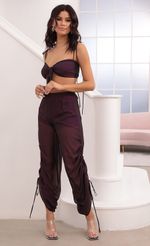 Picture Ruched Pant Set in Black Swirl. Source: https://media-img.lucyinthesky.com/data/Jan21_2/150xAUTO/1V9A6488.JPG