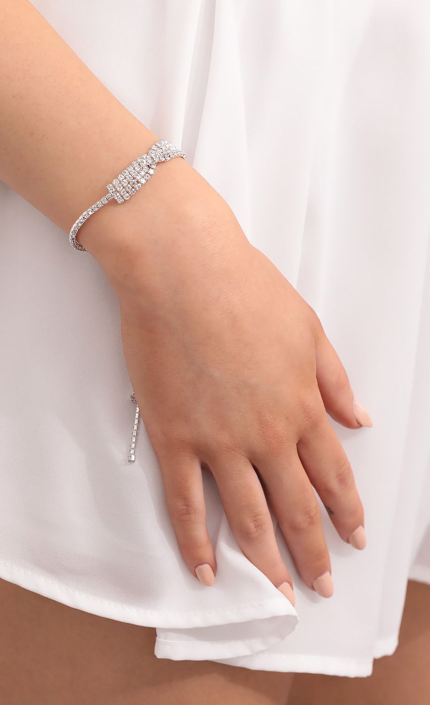 Picture Bow Double Crystal Slider Bracelet. Source: https://media-img.lucyinthesky.com/data/Jan21_2/850xAUTO/1V9A0514.JPG
