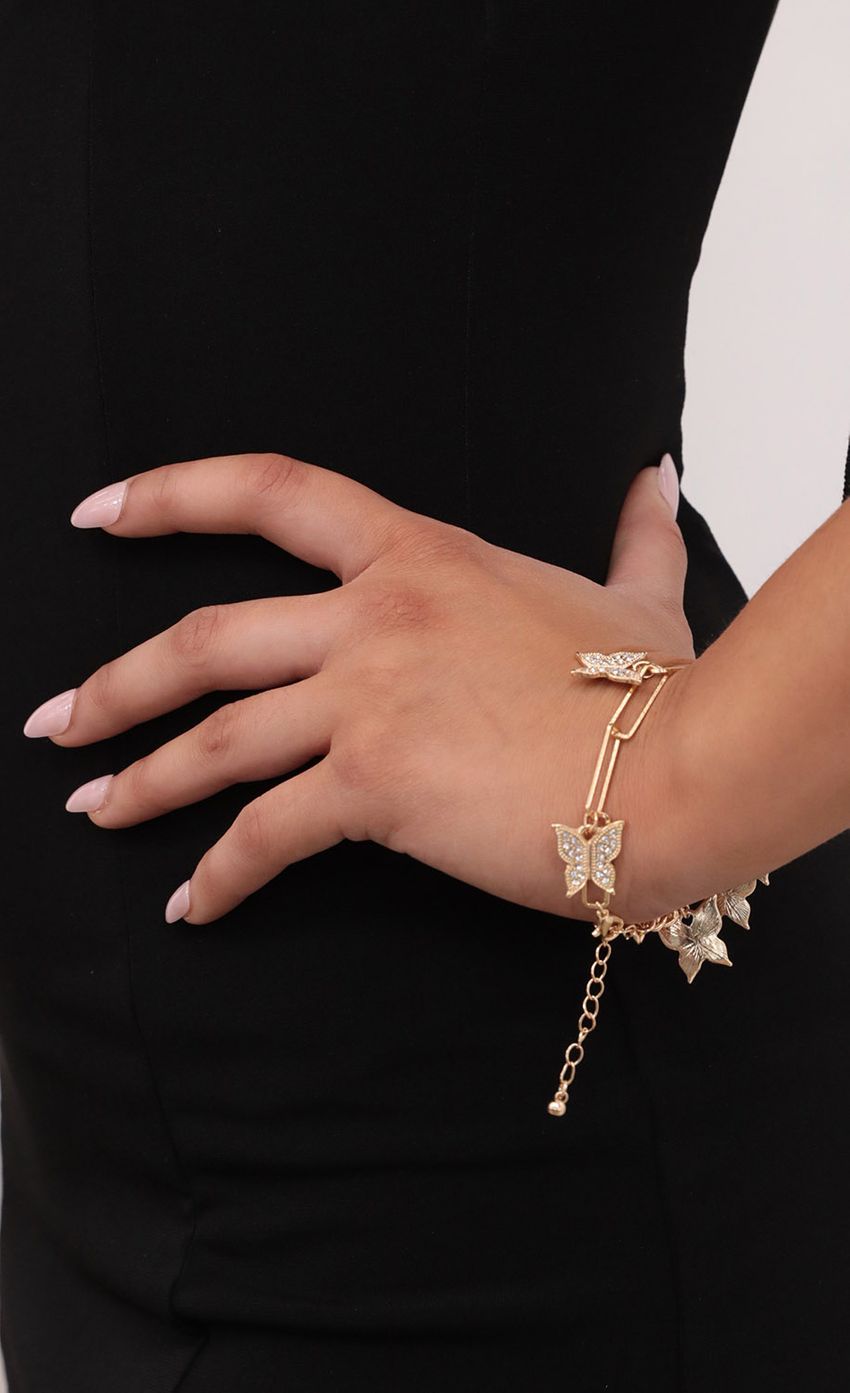 Picture Fly Away Butterfly Bracelet in Gold. Source: https://media-img.lucyinthesky.com/data/Jan21_2/850xAUTO/1V9A1493.JPG