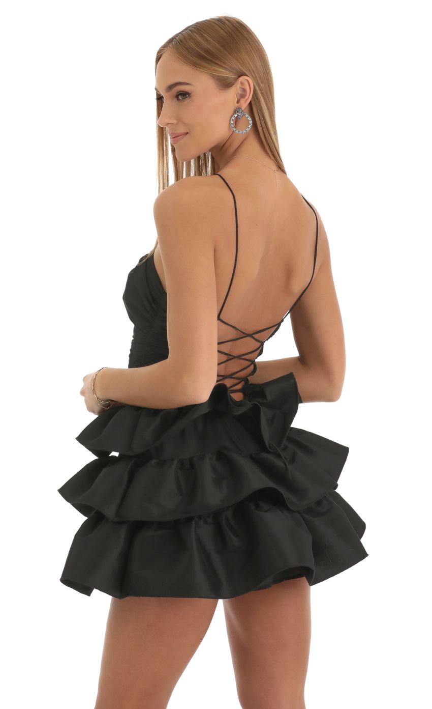 Picture Ruffle Skirt Dress in Black. Source: https://media-img.lucyinthesky.com/data/Jan23/850xAUTO/039d7324-7c1b-416f-bea6-009aa6123a61.jpg