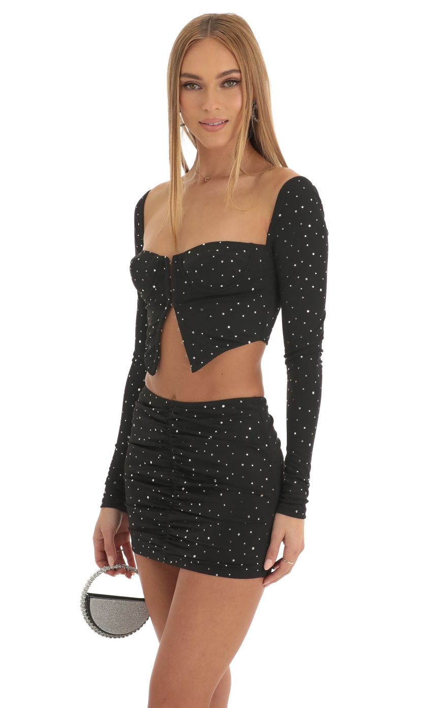 Picture Nadine Twinkle Two Piece Skirt Set in Black. Source: https://media-img.lucyinthesky.com/data/Jan23/850xAUTO/09f02c81-8fd7-47fd-b6c1-6ef9137bcec9.jpg