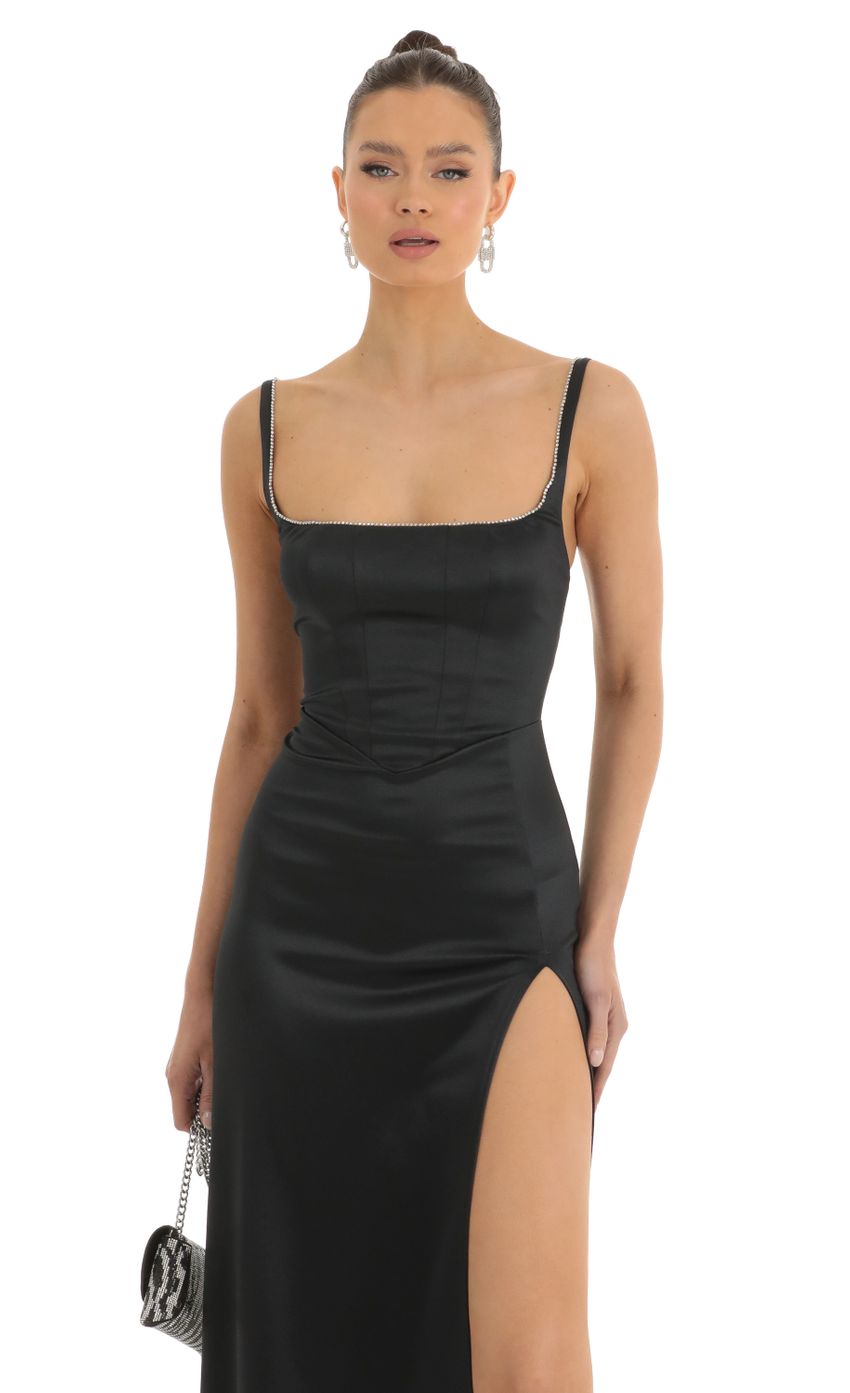 Picture Satin Rhinestone Maxi Dress in Black. Source: https://media-img.lucyinthesky.com/data/Jan23/850xAUTO/15193d3a-02a4-4883-a73b-0d9a3c462256.jpg