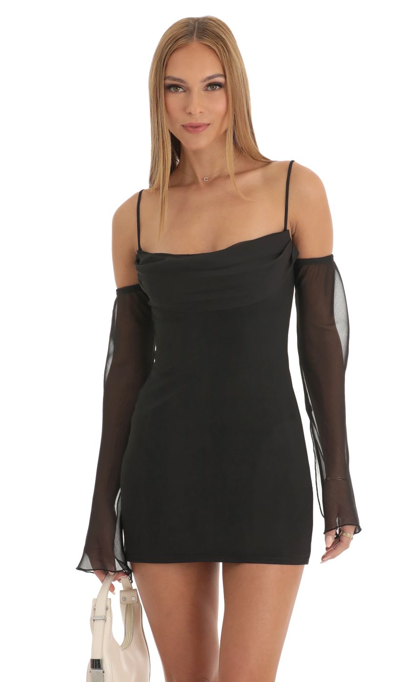 Picture Off Shoulder Cowl Neck Dress in Black. Source: https://media-img.lucyinthesky.com/data/Jan23/850xAUTO/3d89b8cf-c395-457e-bb8a-b46ad2234dcf.jpg