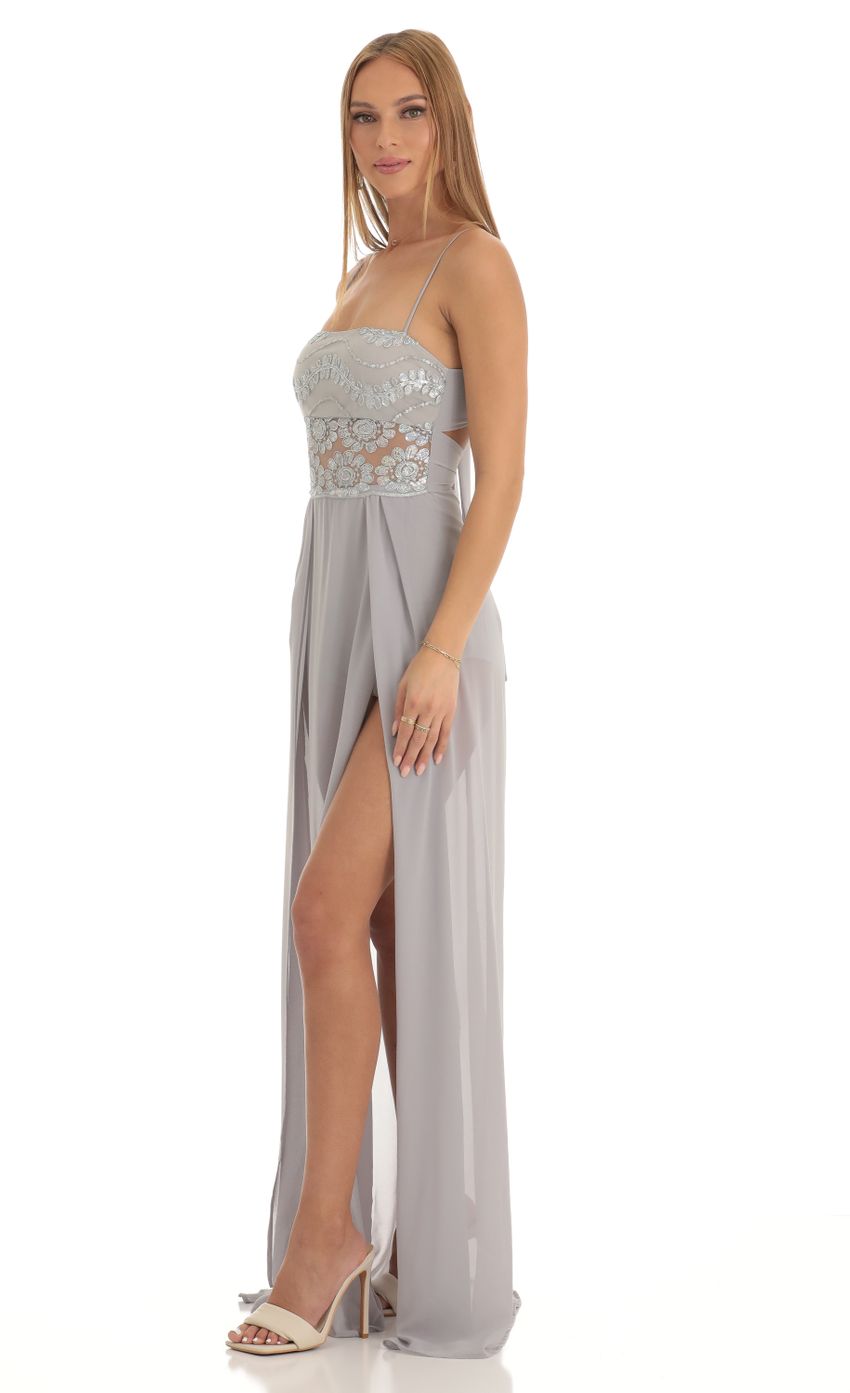 Picture Maxi Dress in Grey. Source: https://media-img.lucyinthesky.com/data/Jan23/850xAUTO/63d03925-9ac2-4380-9153-35b63781c4bc.jpg