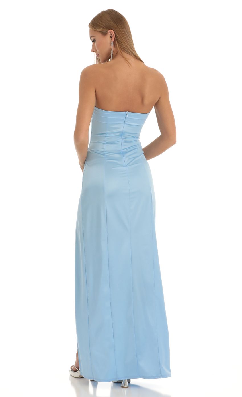 Picture Satin Pleated Strapless Maxi Dress in Baby Blue. Source: https://media-img.lucyinthesky.com/data/Jan23/850xAUTO/69319133-3d7e-4079-a23c-2205c38a5e78.jpg