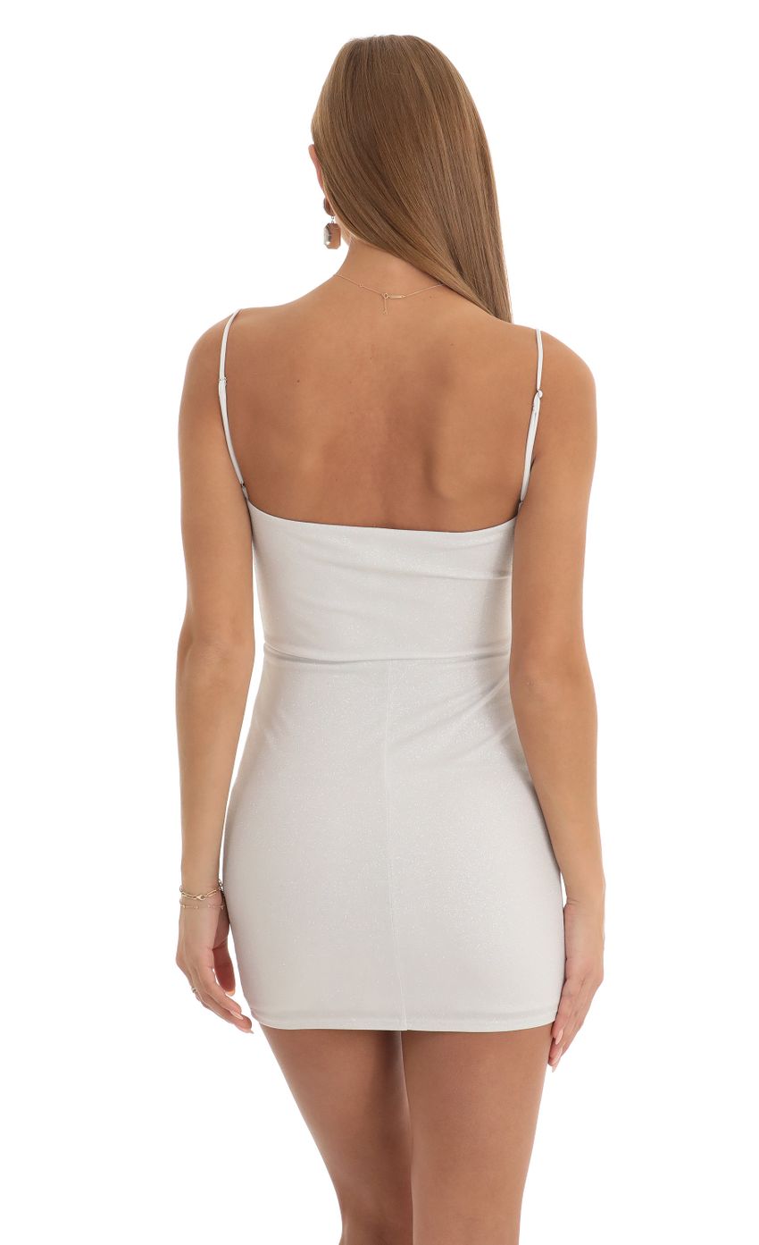 Picture Glitter Bodycon Dress in White. Source: https://media-img.lucyinthesky.com/data/Jan23/850xAUTO/69e9b33b-dcaa-443e-ab3f-93a7d081cfde.jpg