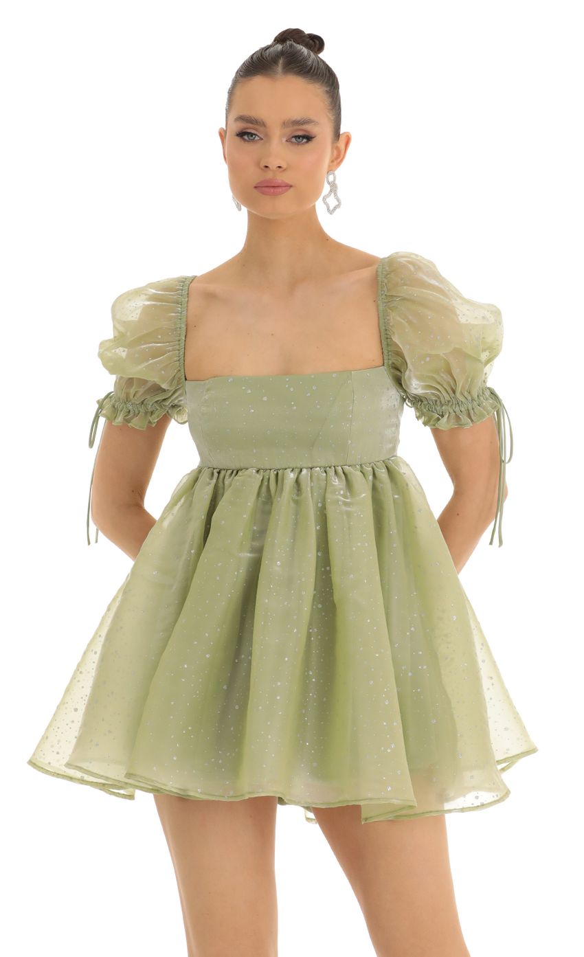 Picture Glitter Baby Doll Dress in Olive. Source: https://media-img.lucyinthesky.com/data/Jan23/850xAUTO/a6baf8c9-b622-4d8b-935d-3348751a0605.jpg