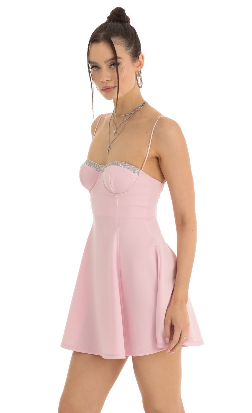Picture Rhinestone A-Line Dress in Pink. Source: https://media-img.lucyinthesky.com/data/Jan23/850xAUTO/a786b1e9-e779-4b46-938f-6625bab204b9.jpg