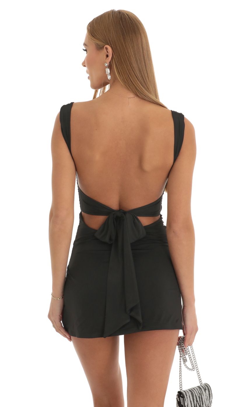 Picture Melina Bodycon Side Slit Dress in Black. Source: https://media-img.lucyinthesky.com/data/Jan23/850xAUTO/bd7b0b03-f8d2-4dbd-a740-835e5e9fa412.jpg