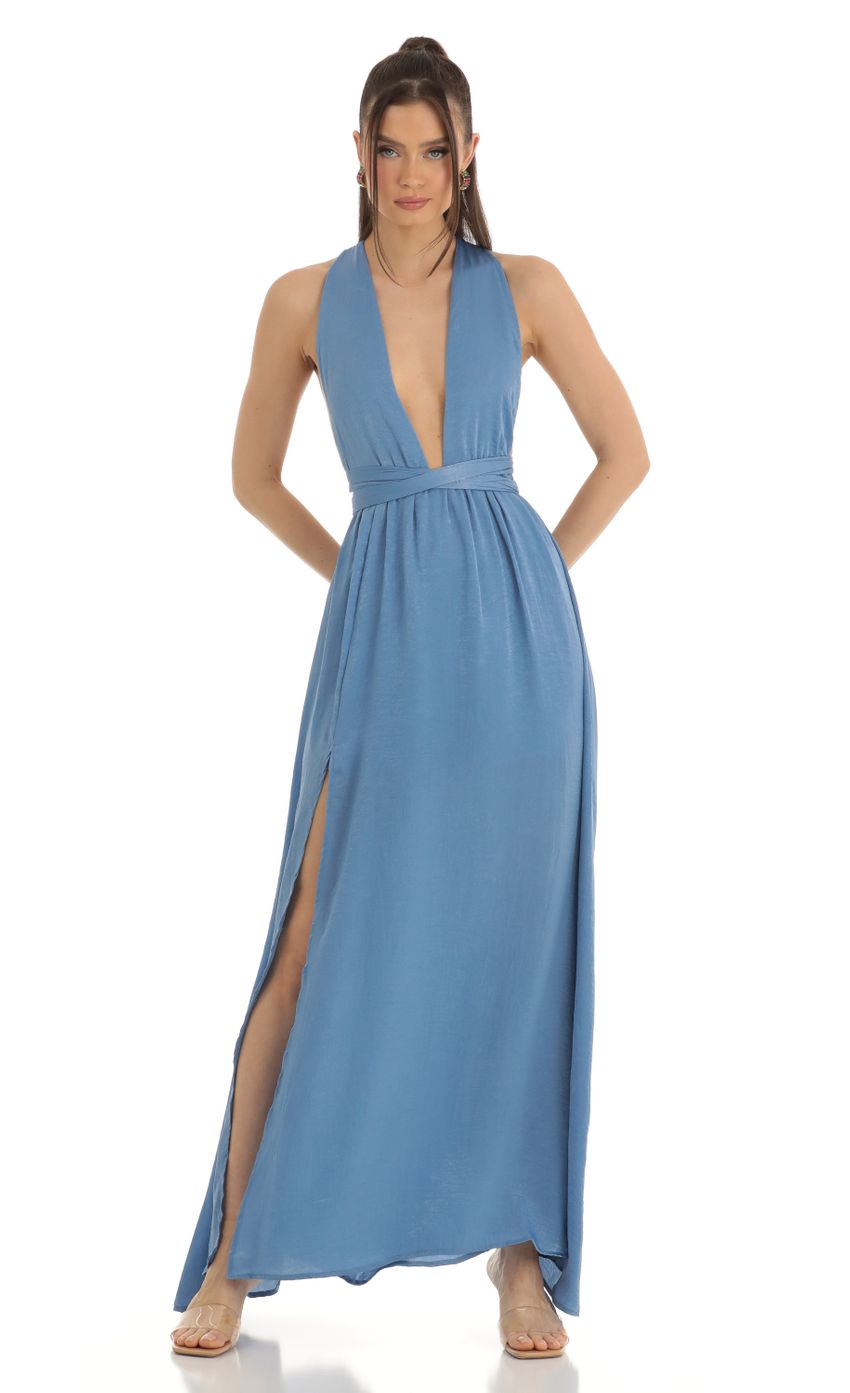 Picture Satin Maxi Dress in Blue. Source: https://media-img.lucyinthesky.com/data/Jan23/850xAUTO/d80989b5-1c3f-430a-819d-892127581645.jpg