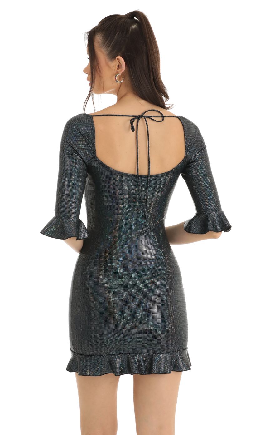 Picture Jovi Holographic Bodycon Dress in Black Multi. Source: https://media-img.lucyinthesky.com/data/Jan23/850xAUTO/da73980e-93a1-41d0-95d4-8c1432d01ed2.jpg