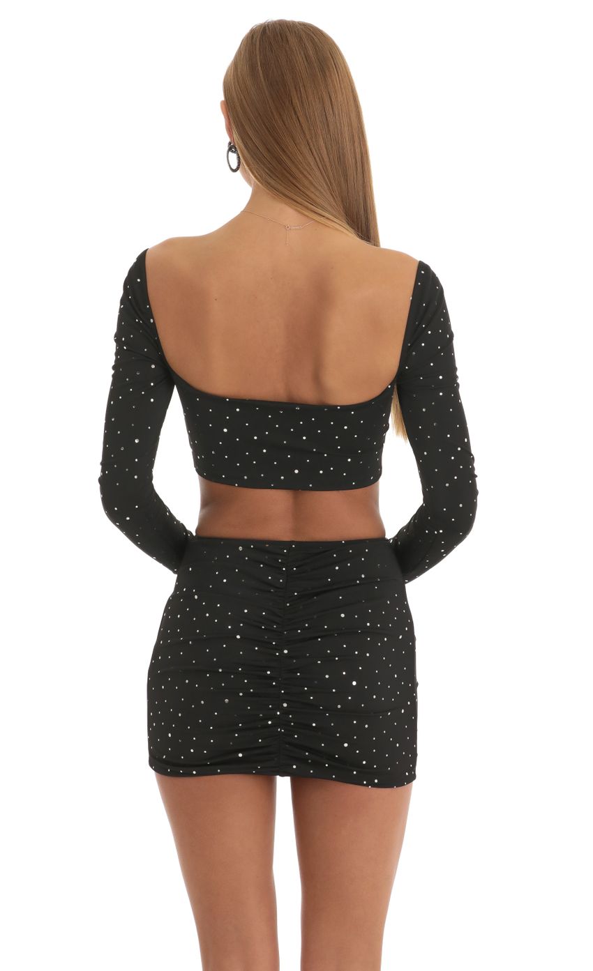 Picture Nadine Twinkle Two Piece Skirt Set in Black. Source: https://media-img.lucyinthesky.com/data/Jan23/850xAUTO/e4f45cb7-0c1c-4fd1-aec1-aca5dd4be606.jpg