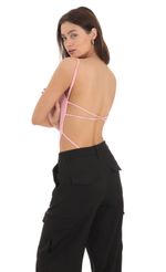 Picture Open Back Strappy Bodysuit in Black. Source: https://media-img.lucyinthesky.com/data/Jan24/150xAUTO/698d42dd-0503-4d3b-938f-5c124d3fd8b0.jpg