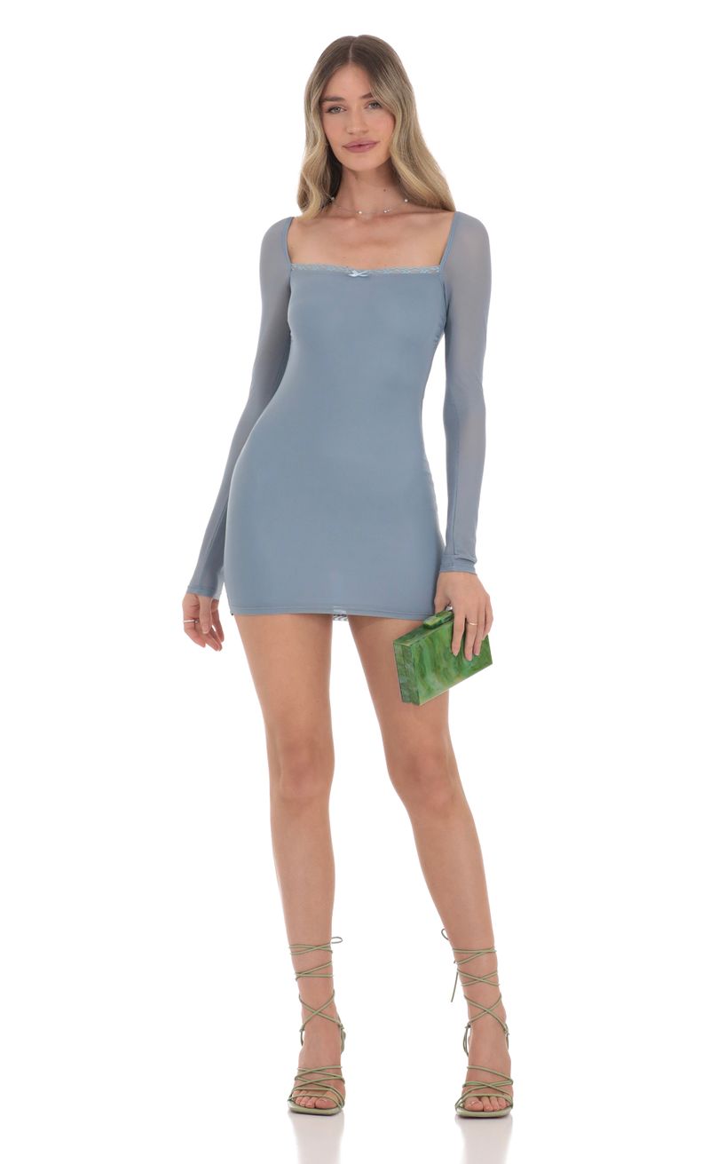 powder blue long sleeve dress Azazie Charissa Powder Blue Chiffon Bridesmaid Dresses