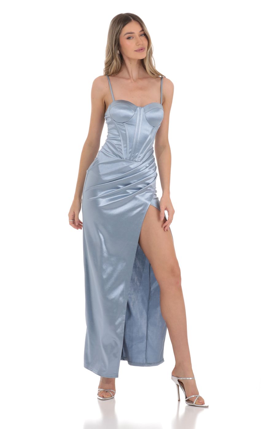 Picture Satin Corset Maxi Dress in Blue. Source: https://media-img.lucyinthesky.com/data/Jan24/850xAUTO/2fdf51ee-9ad3-4b1b-aae1-baed10e496a6.jpg