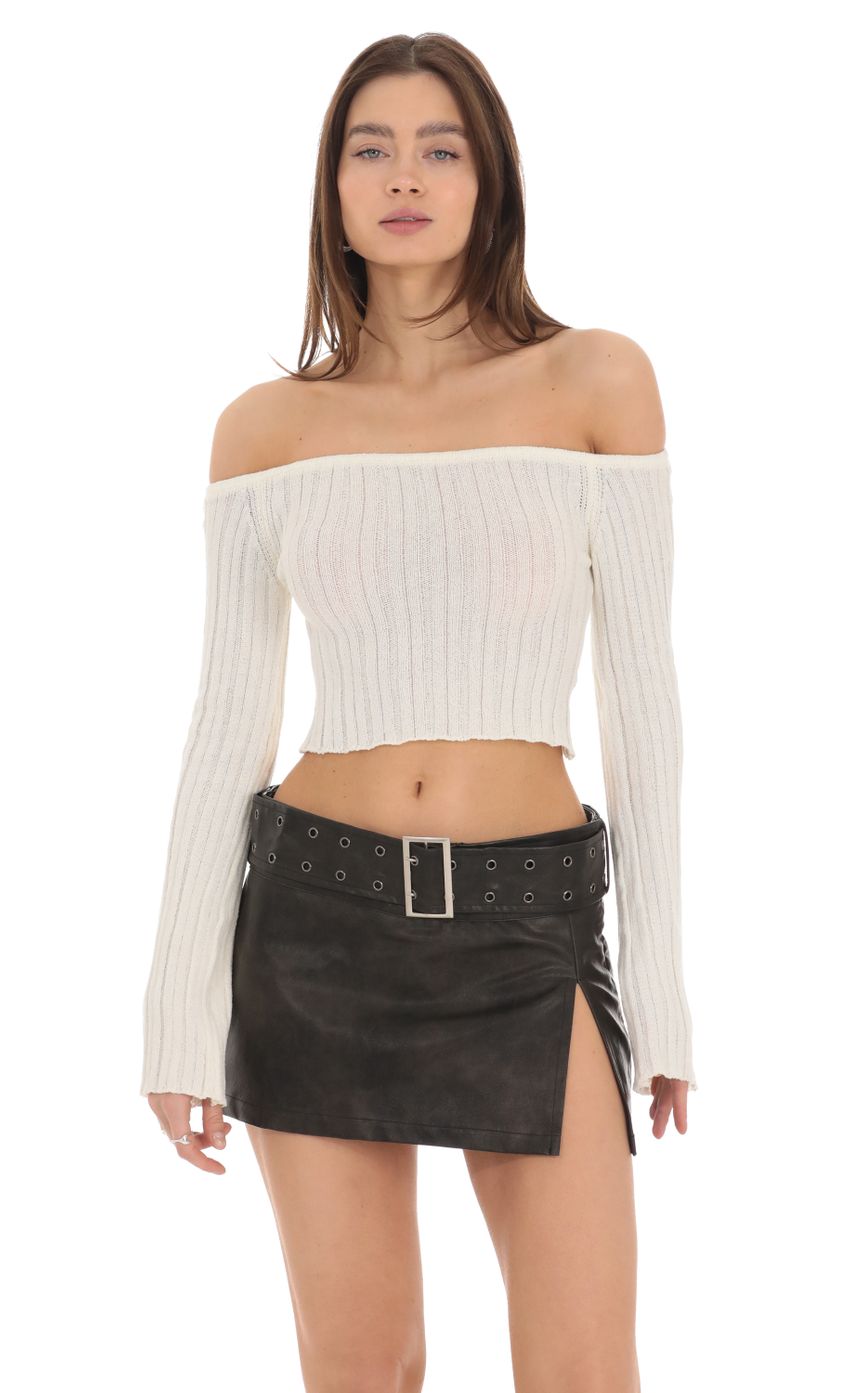 Picture Off Shoulder Knit Top in Cream. Source: https://media-img.lucyinthesky.com/data/Jan24/850xAUTO/9835edbd-e485-458f-8d8d-b3dc23931447.jpg