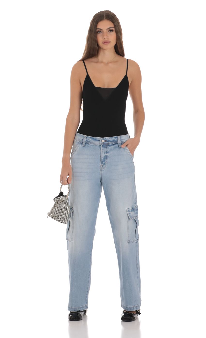 Picture Cargo Wide Leg Jeans in Faded Denim. Source: https://media-img.lucyinthesky.com/data/Jan24/850xAUTO/b91daf8e-a0e2-4558-bb78-e9a47a2238ac.jpg