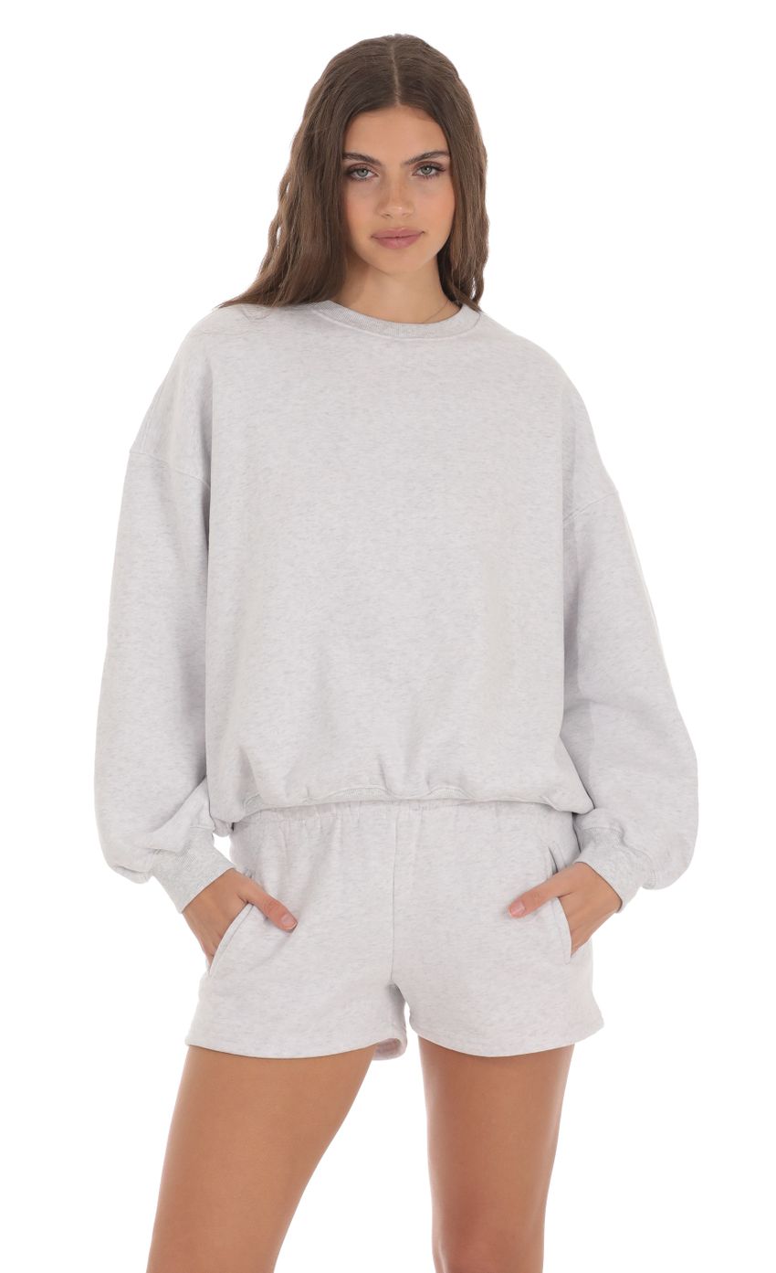 Product image for Fleece Jumper in Light Grey