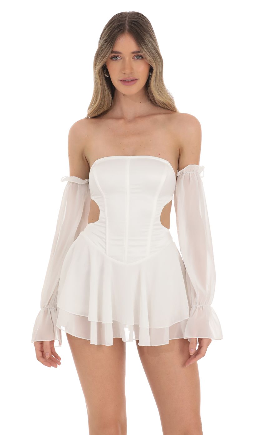 Picture Puff Sleeve Romper in White. Source: https://media-img.lucyinthesky.com/data/Jan24/850xAUTO/c6ed700d-4963-4744-b90c-4b96a391ac25.jpg