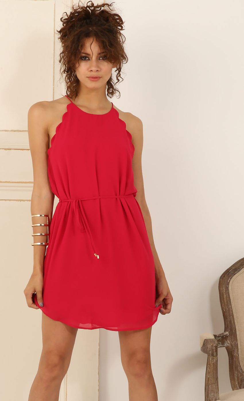 Picture Sleeveless Tied Waist Dress In Red. Source: https://media-img.lucyinthesky.com/data/Jul15_1/850xAUTO/0Y5A5671.JPG