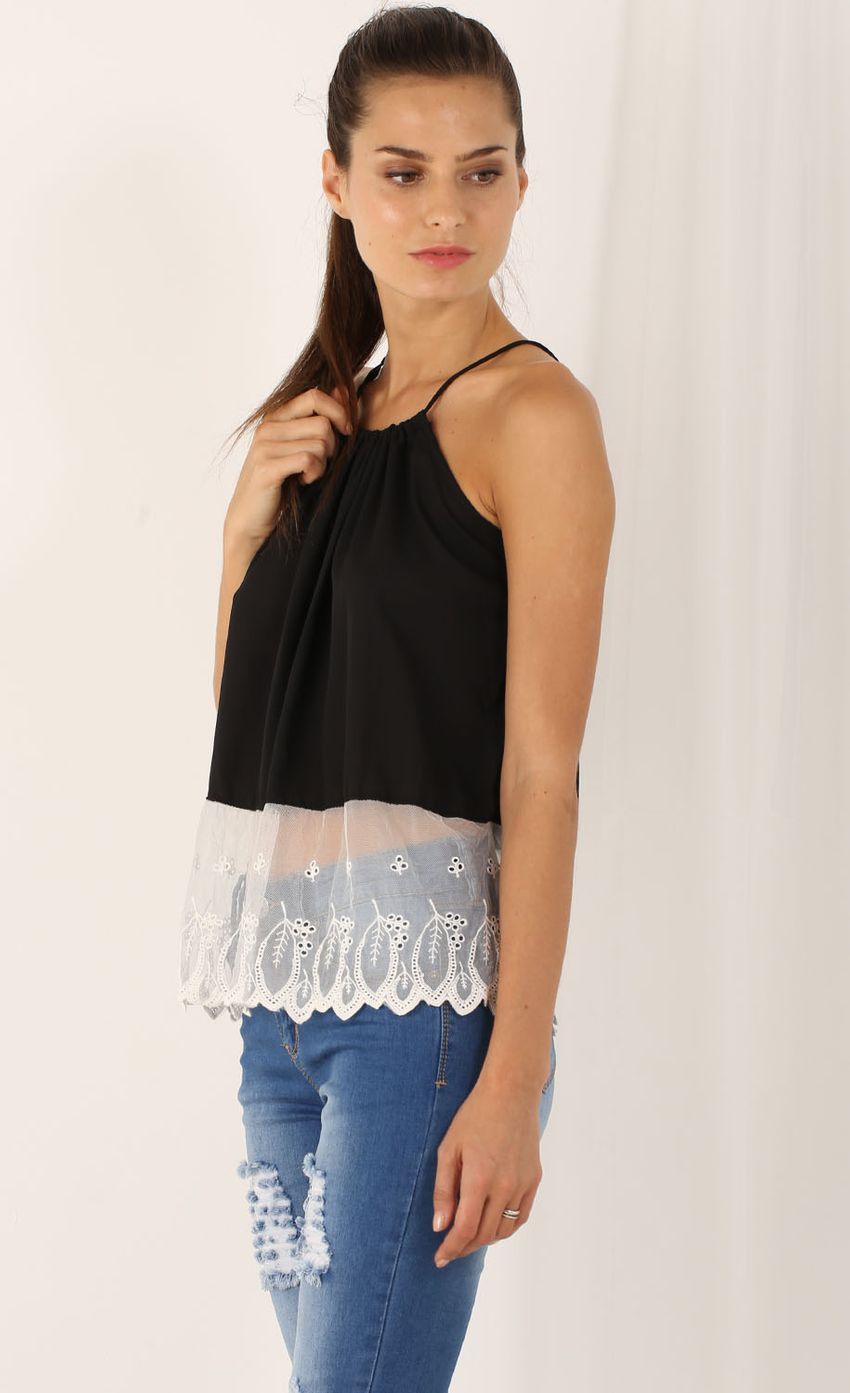 Picture Spaghetti Strap Crop Top With Lace Trim. Source: https://media-img.lucyinthesky.com/data/Jul15_2/850xAUTO/0Y5A0258.JPG
