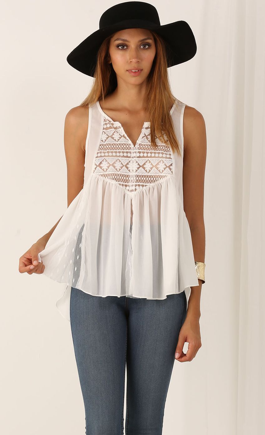 Picture Sleeveless Semi Sheer Top With Patterned Insert. Source: https://media-img.lucyinthesky.com/data/Jul15_2/850xAUTO/0Y5A0908.JPG