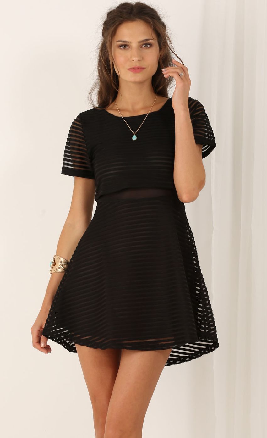 Picture Mesh Stripe A-Line Dress. Source: https://media-img.lucyinthesky.com/data/Jul15_2/850xAUTO/0Y5A2354.JPG