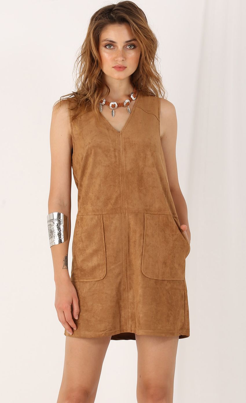Picture Sleeveless Shift Dress In Suede. Source: https://media-img.lucyinthesky.com/data/Jul15_2/850xAUTO/0Y5A6826.JPG