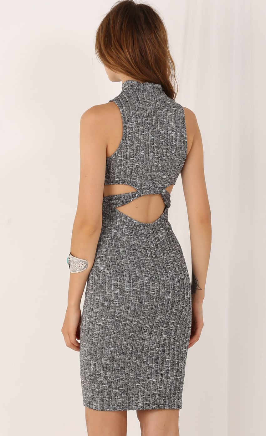 Picture Rib Knit Cutout Bodycon Dress In Gray. Source: https://media-img.lucyinthesky.com/data/Jul15_2/850xAUTO/0Y5A7430.JPG